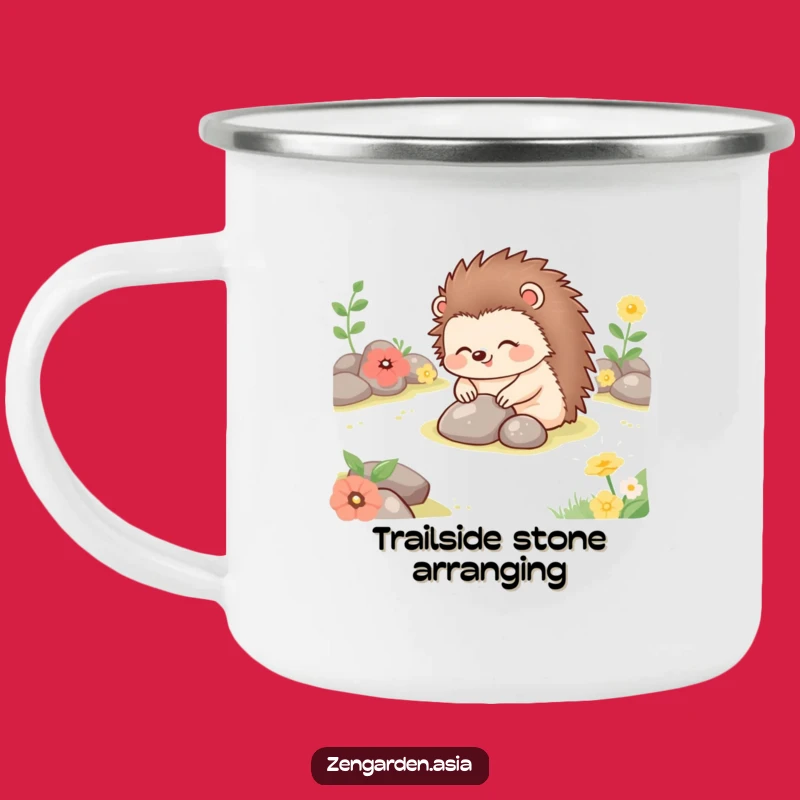 Funny Hedgehog Garden Camping Mug: Tranquil Humor, Perfect Outdoor Gift