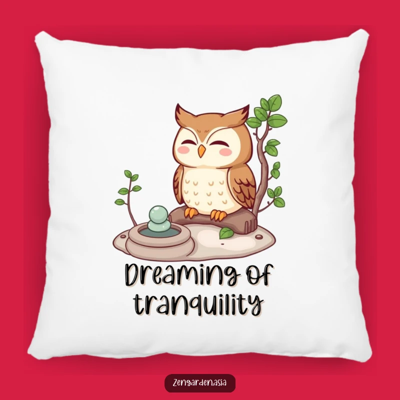 Funny Zen Owl Pillow: Cozy Meditation Comfort, Perfect Peaceful and Hilarious Gift