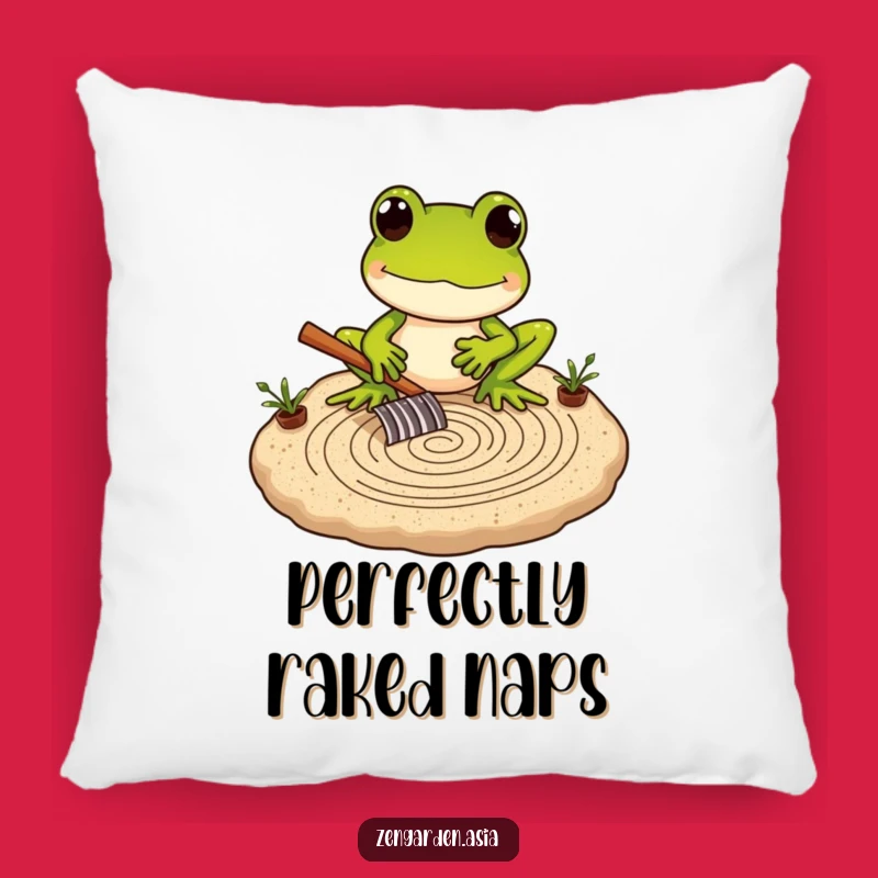 Funny Frog Zen Master Pillow: Cozy Comfort for Peaceful Moments