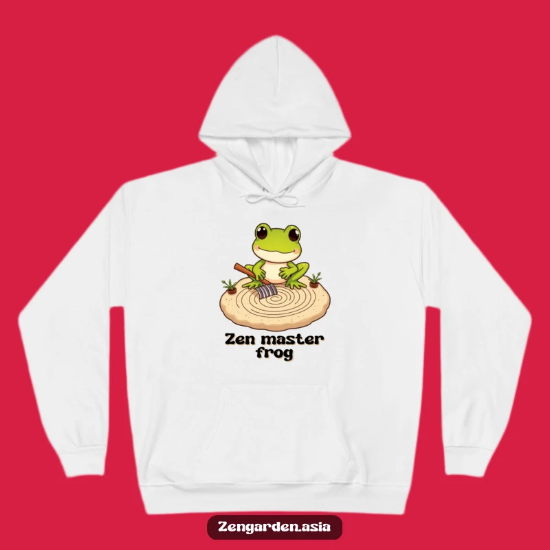 Funny Frog Zen Master Hoodie: Cozy Comfort for Mindful Souls