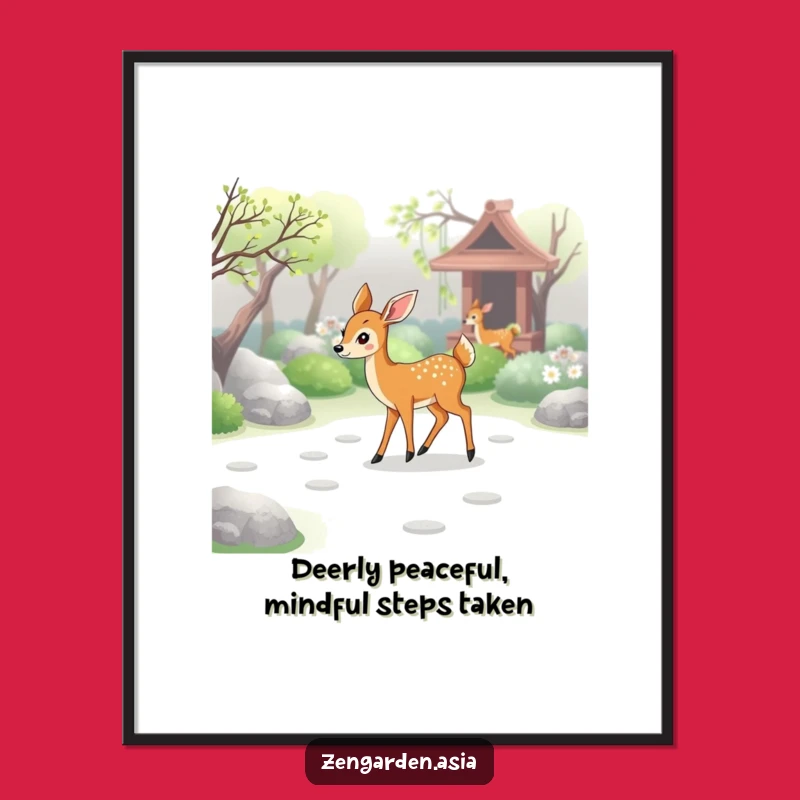 Free Printable Wall Art: Deer Zen Garden Downloadable Calm Decor!