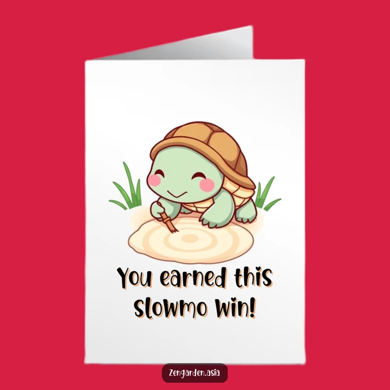 Free Printable Funny Turtle Congrats Card - Downloadable DIY Gift for Patient Success