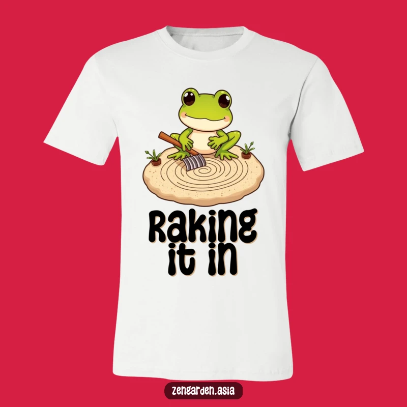 Funny Frog Zen Master T-Shirt: Rake Your Way to Calm